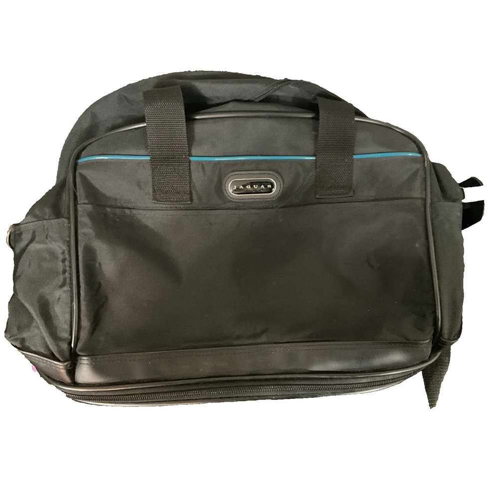 Vintage Jaguar Tote Luggage Carry On 1990s Classic Business Travel Bag - Y2K